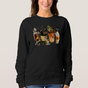 Angel-Fisch-Kaffeetassen Angel-Fisch-Leben Mit Kaf Sweatshirt