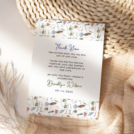 Angel-Fisch-Tags zum 1. Geburtstag | O-Fisch-entli Dankeskarte