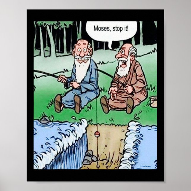 Angel-Fischen mit der Rute Poster (Vorne)
