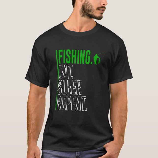 Angel Fischer Fishing-Sprichwort T-Shirt (Vorderseite)