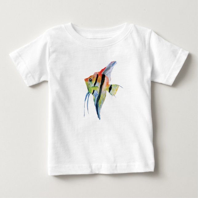Angel Fish Schmetterlinge Kleinkind Ruffle T-Shirt (Vorderseite)