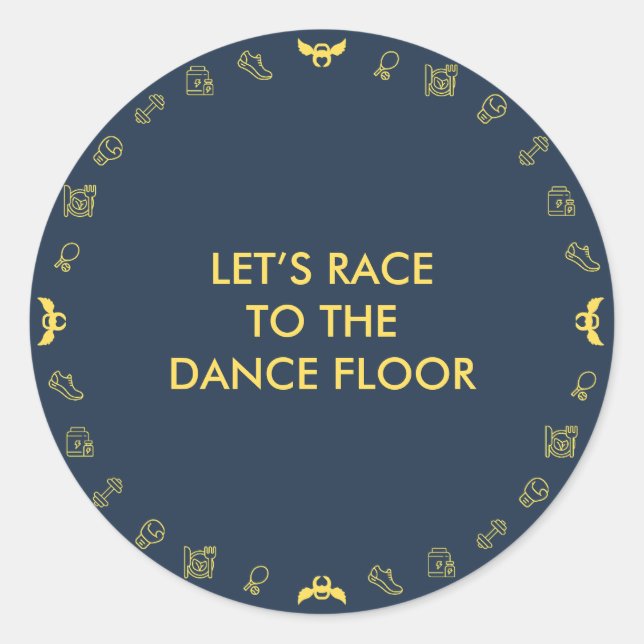 Angel Fitness Collab Runder Aufkleber (Vorderseite)