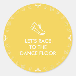 Angel Fitness Collab Runder Aufkleber