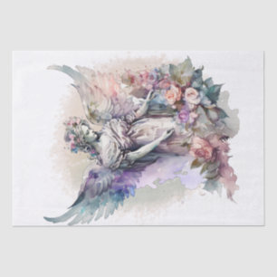 Angel Floral Watercolor Seidenpapier