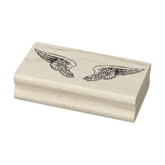 Angel Flügel Rubber-Briefmarke Gummistempel