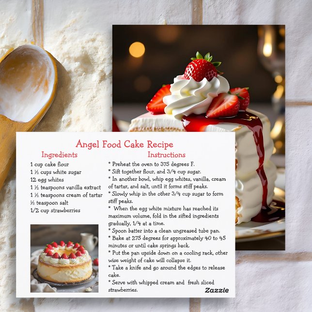 Angel Food Cake Rezept Postkarte (Von Creator hochgeladen)