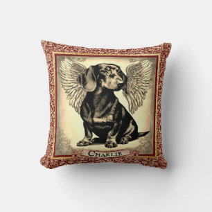 Angel für Vintage Dackel individuell angepasst Kissen