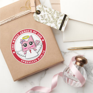 Angel Ga Round Stickers