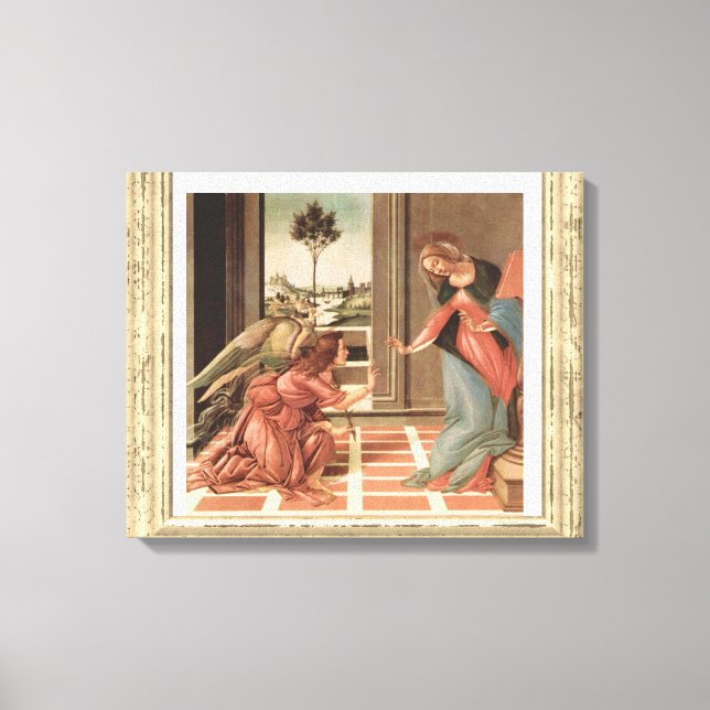 Angel Gabriel und Mary Leinwanddruck (Vorderseite)