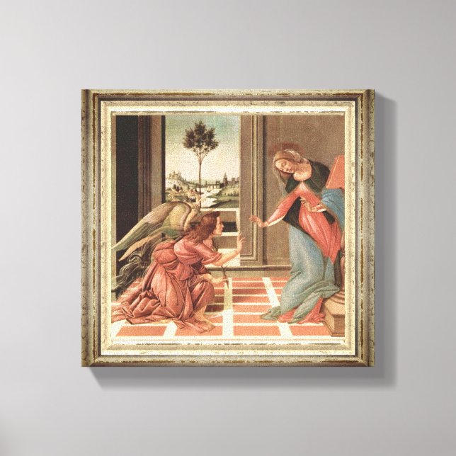 Angel Gabriel und Mary Leinwanddruck (Vorderseite)