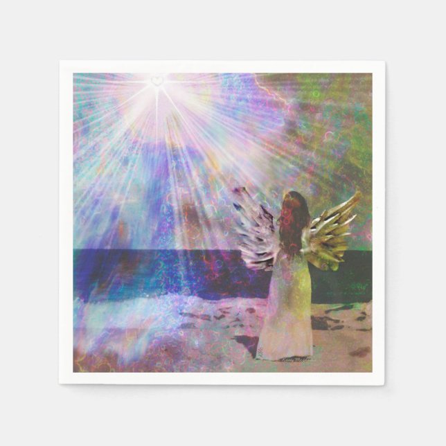 Angel Gazing Napkins Serviette (Vorderseite)