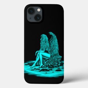 Angel , gedankenverloren , schwarz und grün Case-Mate iPhone hülle