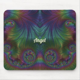 ANGEL ~ Gelbes Aqua und blaues Design Mousepad