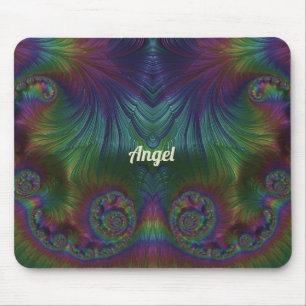ANGEL ~ Gelbes Aqua und blaues Design Mousepad