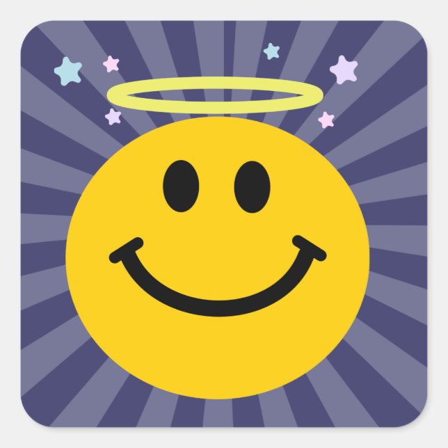 Angel-Gesicht Quadratischer Aufkleber (Vorderseite)