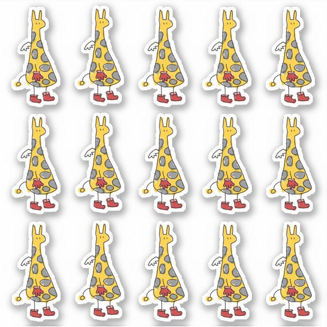 Angel Giraffe Aufkleber (Vorderseite)