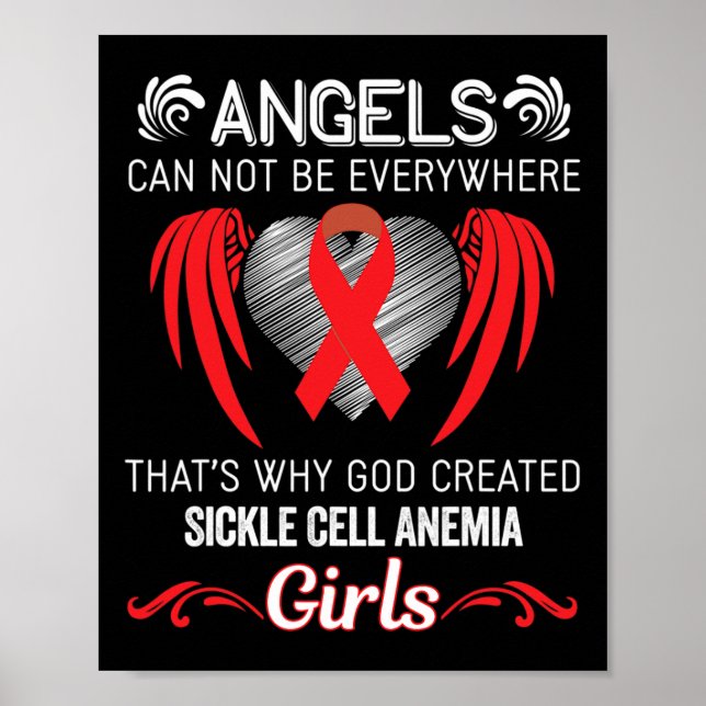 Angel Girl - Sichelzellenanämie Sensibilisierungsb Poster (Vorne)
