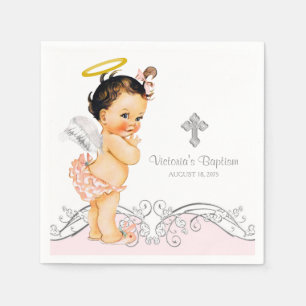 Angel Girl Taufe Christening Serviette