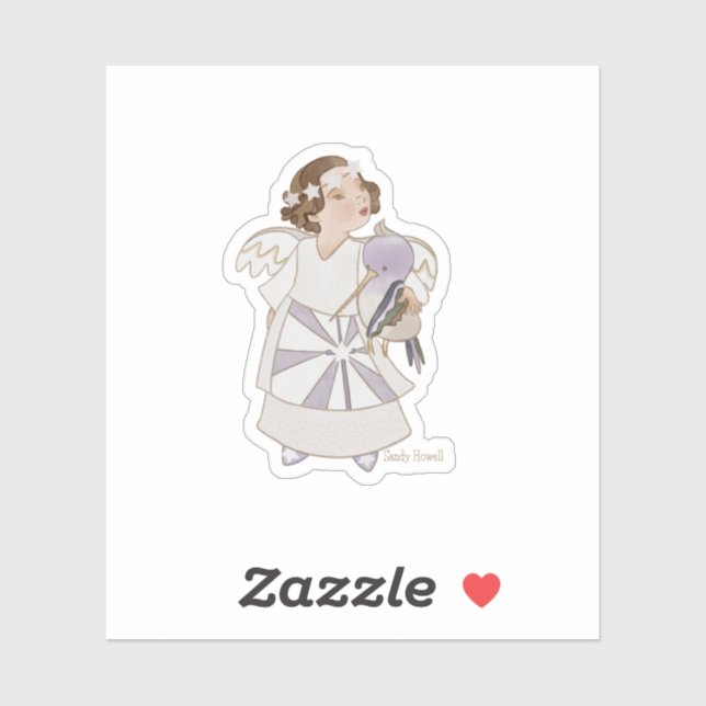 Angel Girl und Hummingbird Sticker (Blatt)