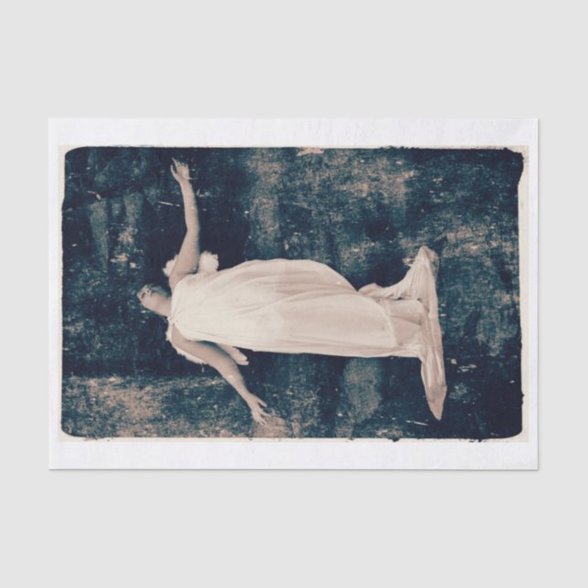 Angel Girl Vintag Old Style Grunge Textur Seidenpapier (Vorderseite)