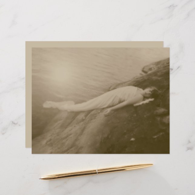 Angel Girl Vintag Sepia Antique (Vorderseite/Rückseite Beispiel)