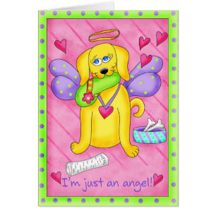 Angel Golden Yellow Dog mit Shoe