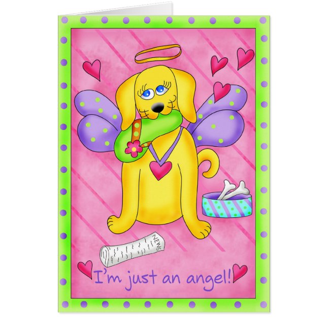 Angel Golden Yellow Dog mit Shoe (Vorne)