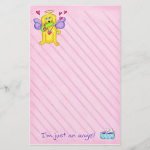 Angel Golden Yellow Dog mit Shoe Briefpapier