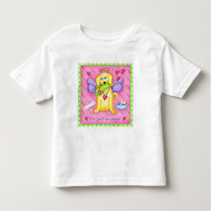 Angel Golden Yellow Dog mit Shoe Kleinkind T-shirt