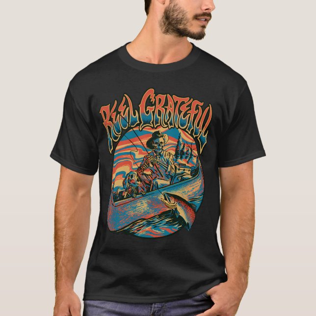 Angel Grateful Fishing Buds T-Shirt (Vorderseite)