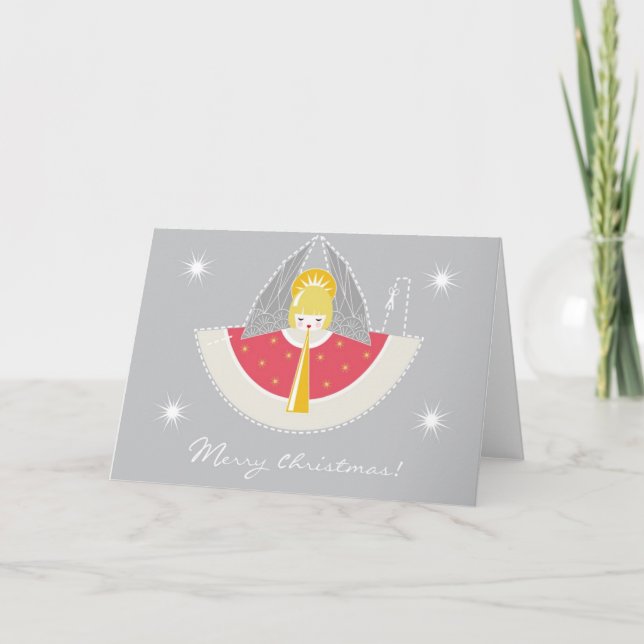 Angel Greeting Card Feiertagskarte (Vorderseite)