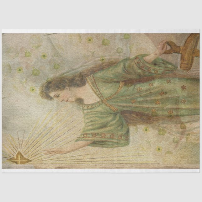 Angel Greeting Christmas Star Seidenpapier (Vorderseite)