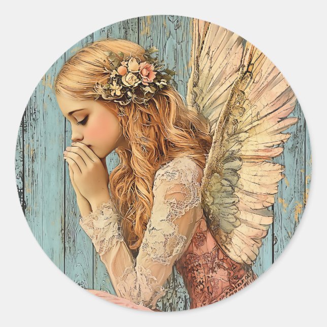 Angel Guidance  Runder Aufkleber (Vorderseite)
