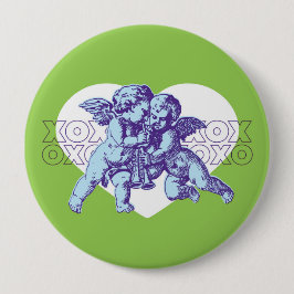 Angel Heart Button blau/Lila/grün