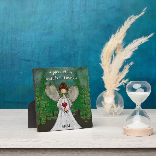 Angel Heart in Heaven Remembrane Individuelle Name Fotoplatte (InSitu)