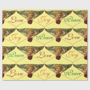 ANGEL HEART RED WAX SIEGEL Liebe Frieden Freude Geschenkpapier