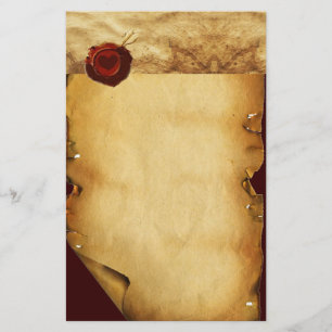 ANGEL HEART RED WAX SIEGEL PARCHING BRIEFPAPIER