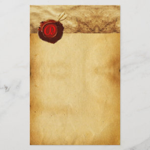 ANGEL HEART RED WAX SIEGEL PARCHMONOGRAM BRIEFPAPIER