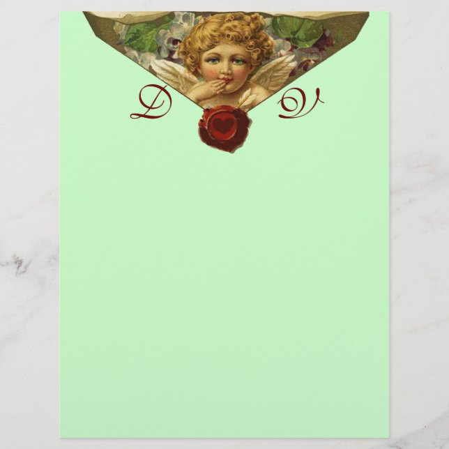 ANGEL HEART WAX SIEGEL Monogramm Grün (Vorderseite)