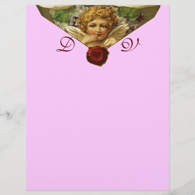 ANGEL HEART WAX SIEGEL Monogramm Pink (Vorderseite)