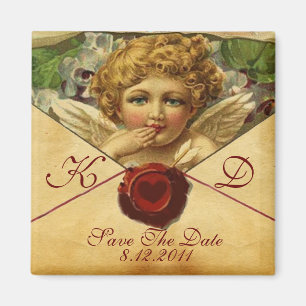 ANGEL HEART WAX SIEGEL PARCHMENT Monogramm Magnet