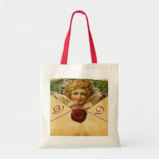 ANGEL HEART WAX SIEGEL PARCHMENT Monogramm Tragetasche (Vorne)