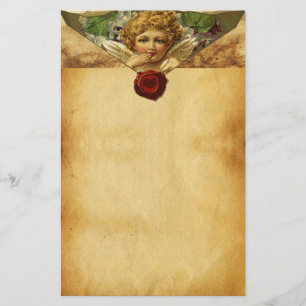 ANGEL HEART WAX SIEGEL PARCHMENT Valentinstag Briefpapier