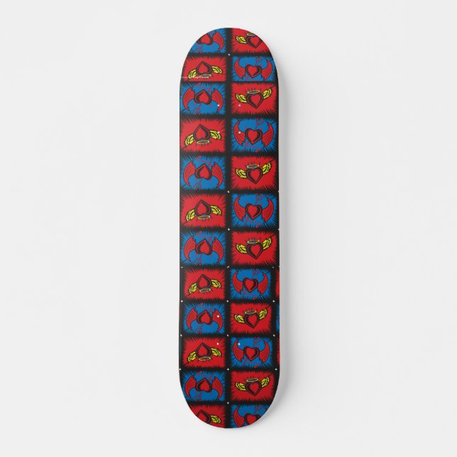 Angel Hearts and Devil Hörmuster Skateboard (Vorne)