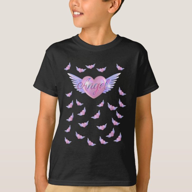 Angel Herz mit Flügeln T-Shirt (Vorderseite)