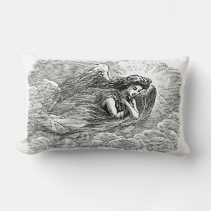 Angel Himmlisch Monochrome Angelic Retro Lendenkissen