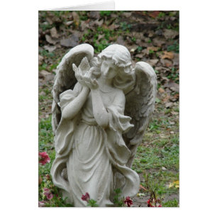 Angel Holding a Dove Statue