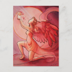 Angel Holding Cup 2 Postkarte
