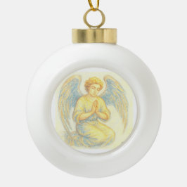 Angel im Gebet Keramik Kugel-Ornament