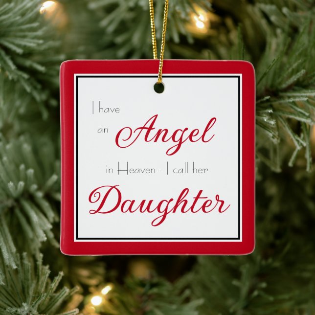 Angel im Heaven-Daughter-Foto Keramikornament (Baum)